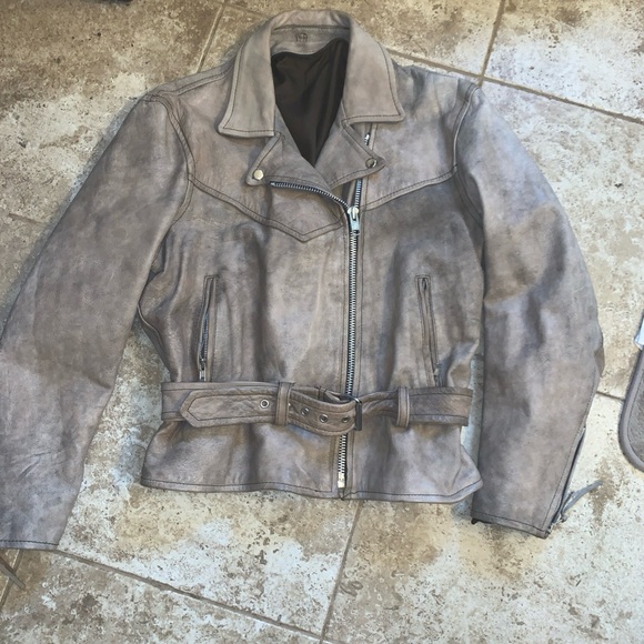Vintage 80s 90s Hudson Leather Biker Jacket See Measurements - Picture 1 of 8